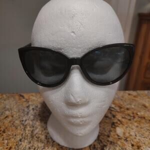 Cole Haan Sunglasses Womens Black Grey Cat Eye CH7044 003 Fashion UV 140mm